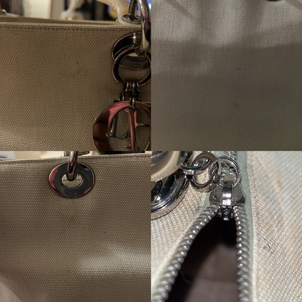 Dior Lady Dior Canvas Satchel Bag with Plastic Handle - Picture 11 of 16